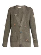 Christopher Kane Stone-embellished V-neck Cardigan