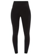 Matchesfashion.com Wone - High Rise Stretch Jersey Performance Leggings - Womens - Black