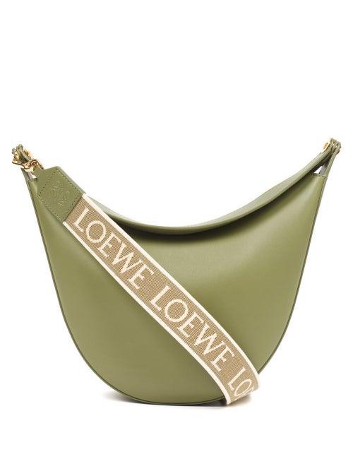 Loewe - Luna Anagram-strap Leather Shoulder Bag - Womens - Khaki