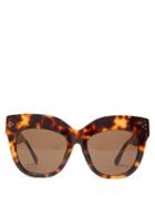 Ladies Accessories Linda Farrow - Dunaway Tortoiseshell-acetate Butterfly Sunglasses - Womens - Tortoiseshell