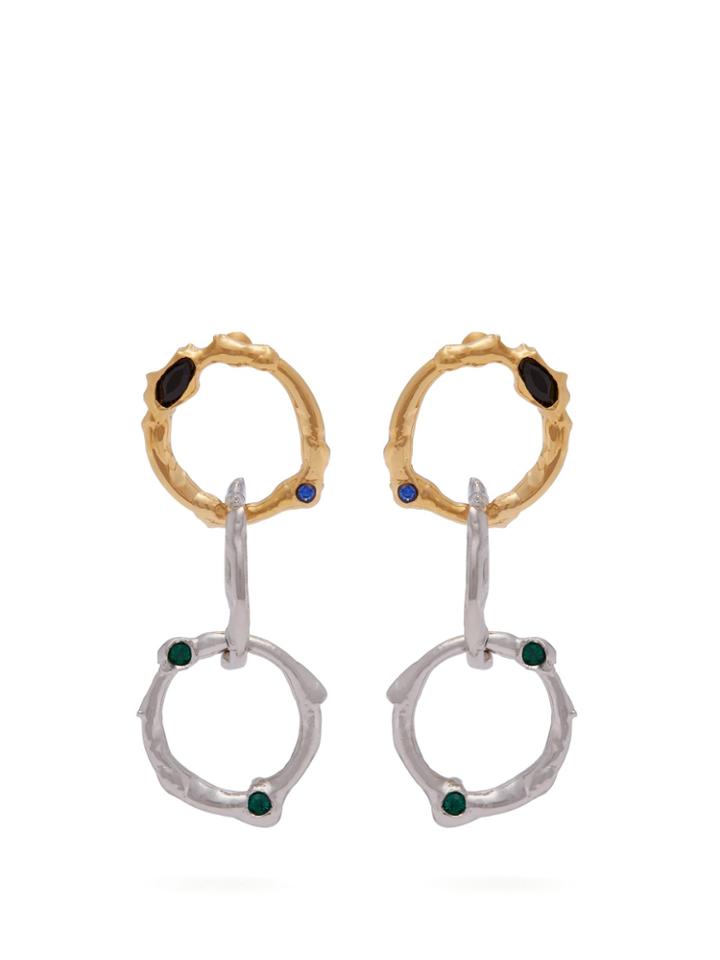 Marni Crystal-embellished Chain-link Earrings