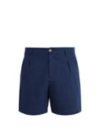 A.p.c. Cotton And Linen-blend Chino Shorts