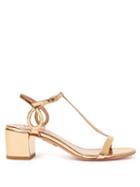Matchesfashion.com Aquazzura - Almost Bare 50 Leather Sandals - Womens - Gold