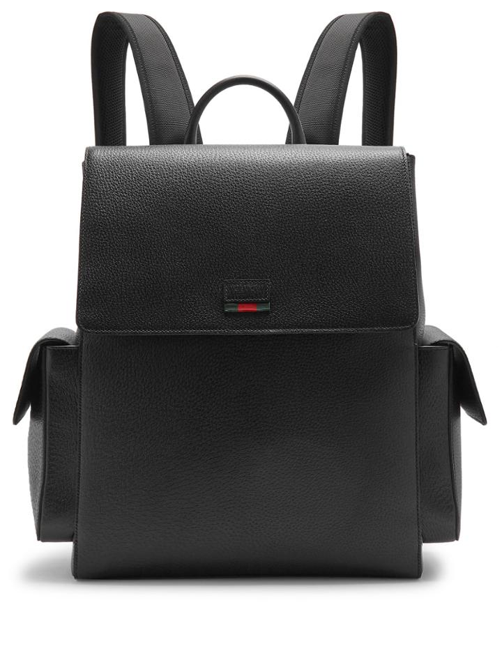 Gucci Grained-leather Backpack