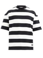 Matchesfashion.com Ami - Oversized Striped Cotton-jersey T-shirt - Mens - Cream Multi