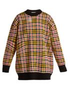 Msgm Checked Wool-blend Sweater