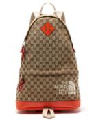 Gucci - X The North Face Gg-supreme Canvas Backpack - Womens - Beige Multi
