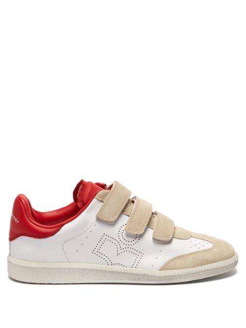 Matchesfashion.com Isabel Marant - Beth Leather And Suede Trainers - Womens - Red White