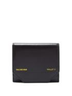 Matchesfashion.com Balenciaga - 3 Bi Fold Leather Wallet - Mens - Black