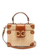 Matchesfashion.com Dolce & Gabbana - Dg Amore Wicker Box Bag - Womens - Beige Multi
