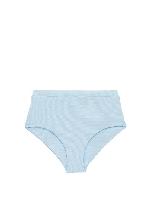 Matchesfashion.com Cossie + Co - The Gemma High-rise Bikini Briefs - Womens - Light Blue