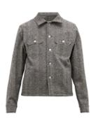Matchesfashion.com Maison Margiela - Single Breasted Wool Herringbone Coat - Mens - White Black