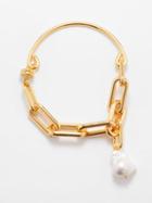 Timeless Pearly - Baroque Pearl & Gold-plated Anklet - Womens - Gold Multi