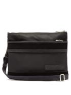 Matchesfashion.com Master-piece - Density Suede And Leather Trimmed Cross Body Bag - Mens - Black