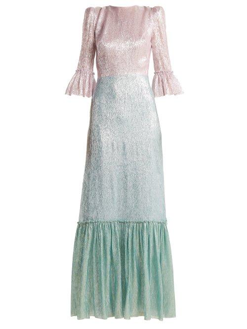 Matchesfashion.com The Vampire's Wife - Festival Neapolitan Silk Blend Dress - Womens - Blue Multi