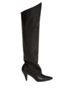 Matchesfashion.com Givenchy - Slouchy Knee High Leather Boots - Womens - Black