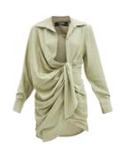 Matchesfashion.com Jacquemus - Bahia Knotted Twill Shirt Dress - Womens - Light Green