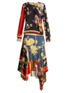 Preen Line Kaia Floral-printed Crepe De Chine Dress