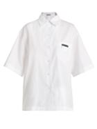 Prada Short-sleeved Cotton-poplin Shirt