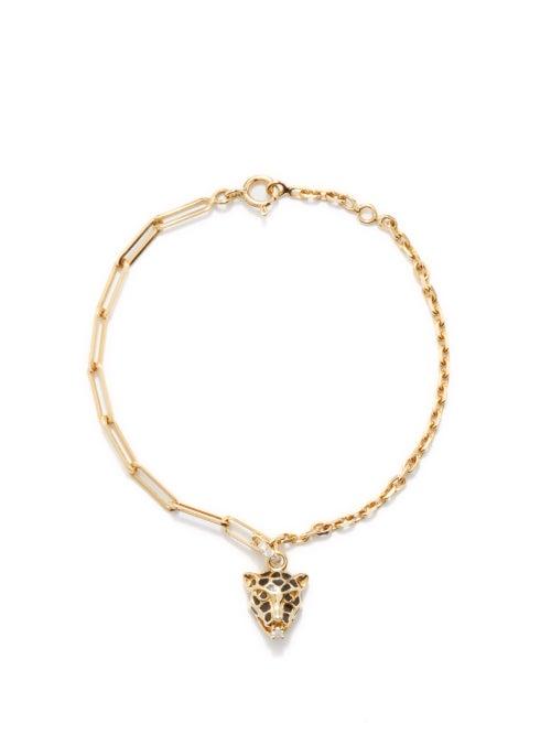 Yvonne Lon - Leopard Diamond Spinel & 18kt Gold Bracelet - Womens - Yellow Gold