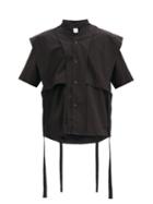 Matchesfashion.com Sasquatchfabrix - Layered Cotton-blend Sleeveless Shirt - Mens - Black