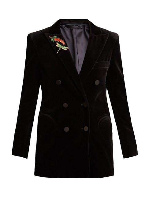 Matchesfashion.com Blaz Milano - Jealousy Everyday Velvet Blazer - Womens - Black