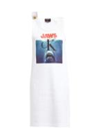 Matchesfashion.com Calvin Klein 205w39nyc - Jaws Print Ribbed Cotton Jersey Dress - Womens - White Multi