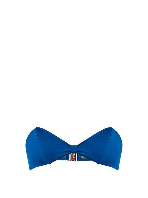 Matchesfashion.com Bower - Jane Bandeau Bikini Top - Womens - Blue