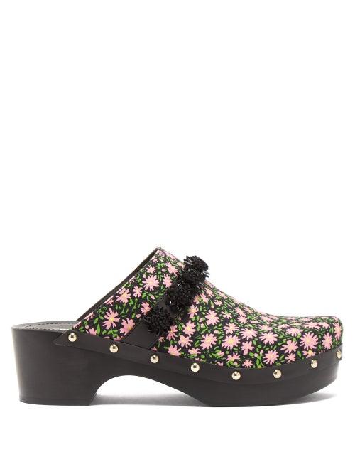 Matchesfashion.com Fabrizio Viti X La Double J - Jean Floral-print Canvas Clogs - Womens - Pink Multi