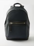 Tom Ford - Buckley Zip-pocket Leather Backpack - Mens - Dark Navy