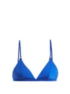 Matchesfashion.com Bower - Tangiers Triangle Bikini Top - Womens - Blue