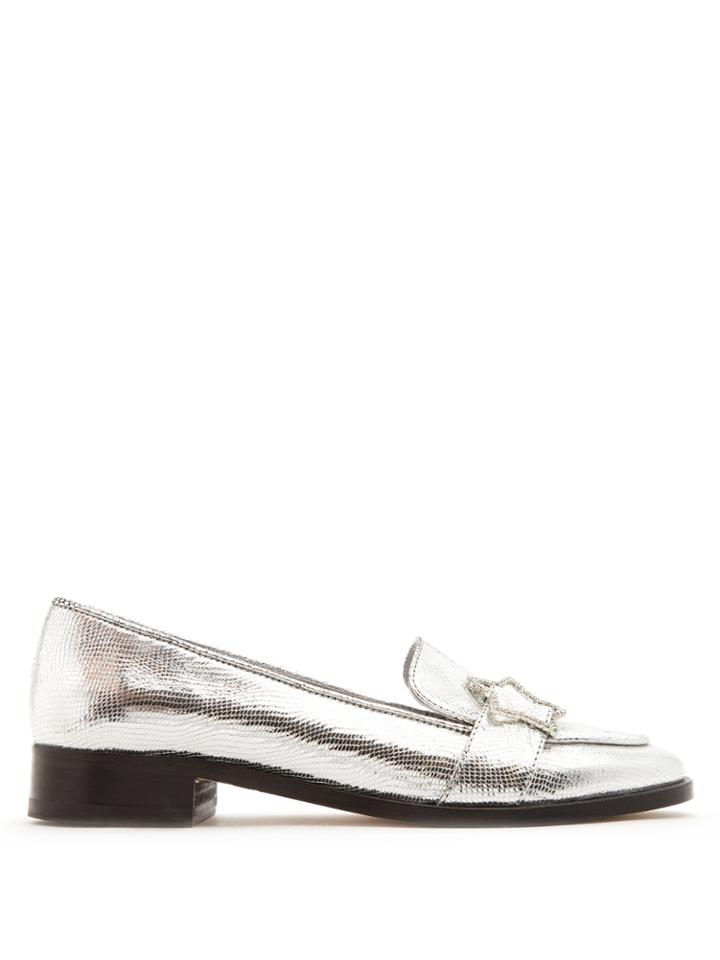 Alexachung Star-buckle Leather Loafers