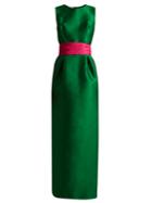 Oscar De La Renta Bi-colour Satin Column Gown