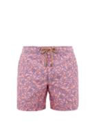 Matchesfashion.com Thorsun - Pescado Print Swim Shorts - Mens - Pink