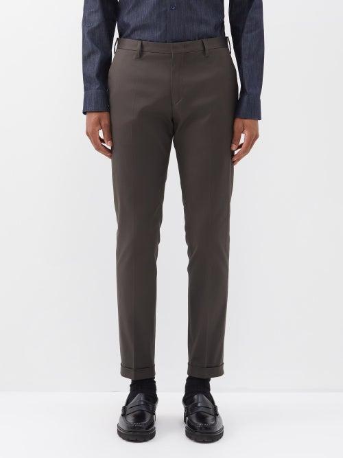 Paul Smith - Pleated Cotton-blend Twill Chino Trousers - Mens - Grey