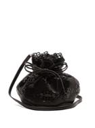 Simone Rocha Laser-cut Flower Leather Bucket Bag