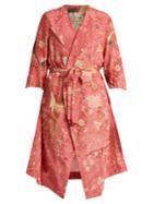 By Walid Henrietta Bird-print Silk Kimono