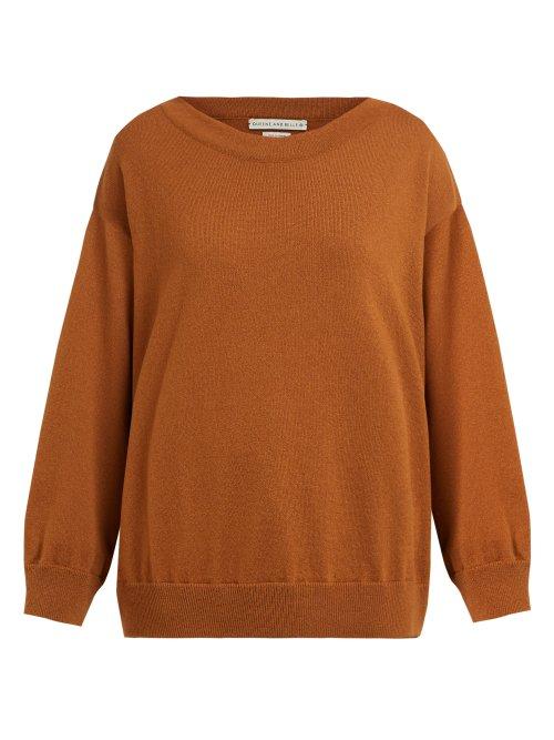 Matchesfashion.com Queene And Belle - Round Neck Cashmere Sweater - Womens - Light Brown