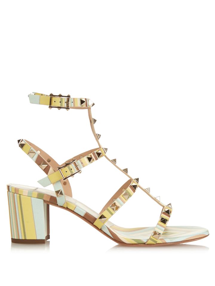 Valentino Native Couture 1975-print Rockstud Sandals