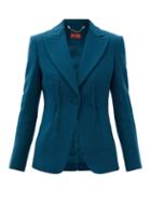 Matchesfashion.com Altuzarra - Eleanor Peak-lapel Wool Jacket - Womens - Blue