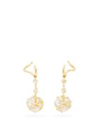 Matchesfashion.com Ryan Storer - Crystal-cluster & 14kt Gold-plated Drop Earrings - Womens - Crystal