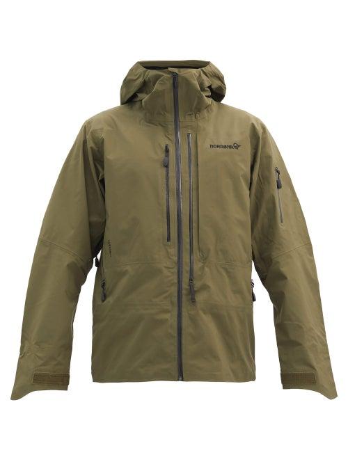 Matchesfashion.com Norrona - Lofoten Logo-embroidered Gore-tex Hooded Jacket - Mens - Khaki