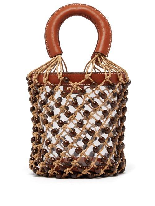 Matchesfashion.com Staud - Moreau Macram And Pvc Bucket Bag - Womens - Brown Multi