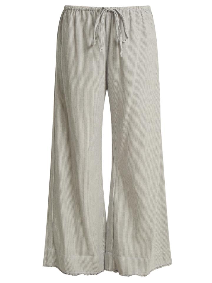 Velvet By Graham & Spencer Esta Striped Cotton Trousers