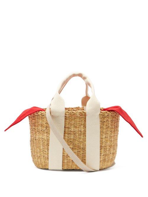 Matchesfashion.com Muu - Mini Caba Straw Bag - Womens - Red