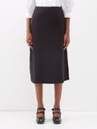 Batsheva - Rosetta Cotton-knit Midi Dress - Womens - Black