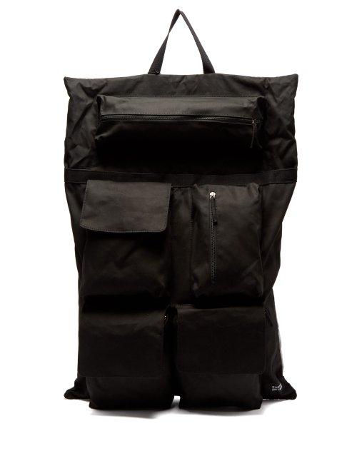 Matchesfashion.com Raf Simons X Eastpak - Photographic Print Satin And Canvas Backpack - Mens - Black