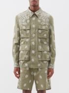 Amiri - M-65 Bandana-print Cotton-canvas Jacket - Mens - Light Khaki