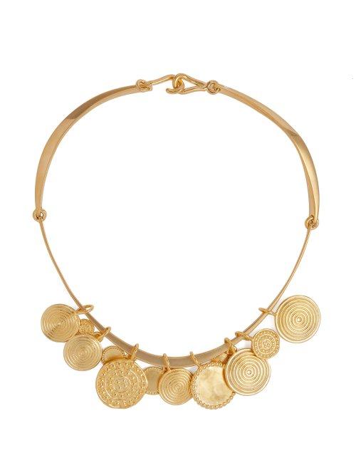 Matchesfashion.com Joelle Kharrat - Moneta Drop Pendant Necklace - Womens - Gold