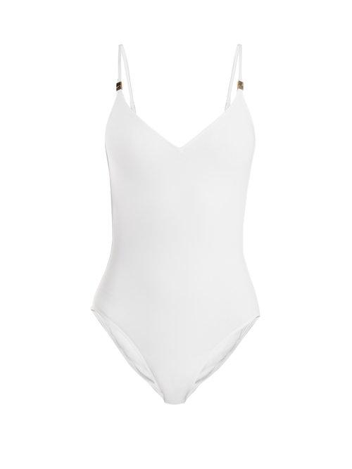 Matchesfashion.com On The Island - Asterias V Neck Swimsuit - Womens - White